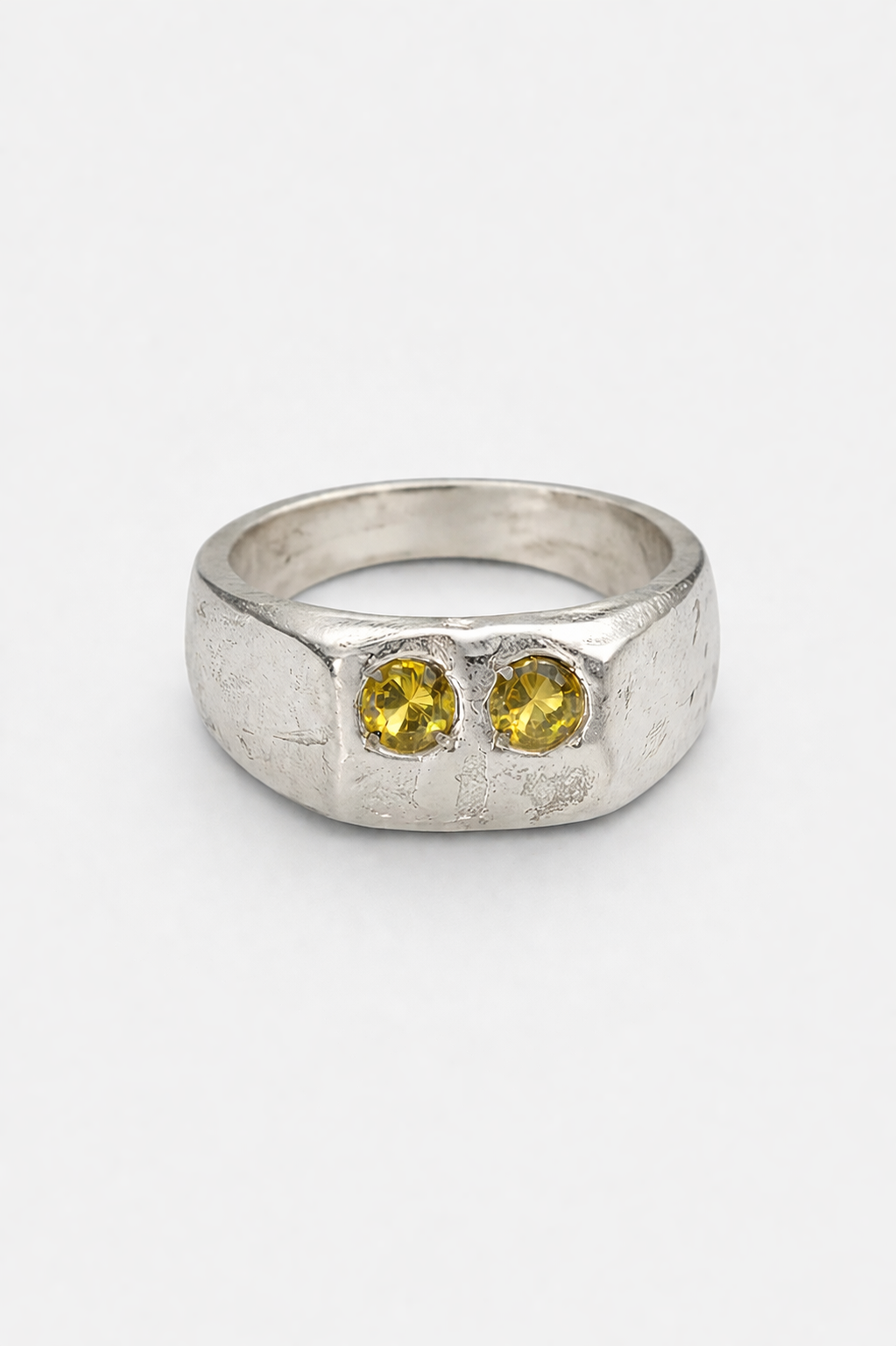 Yellow signet ring