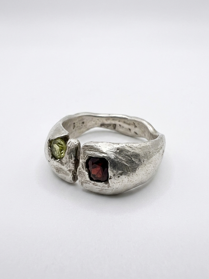 Garnet & Peridot Ring