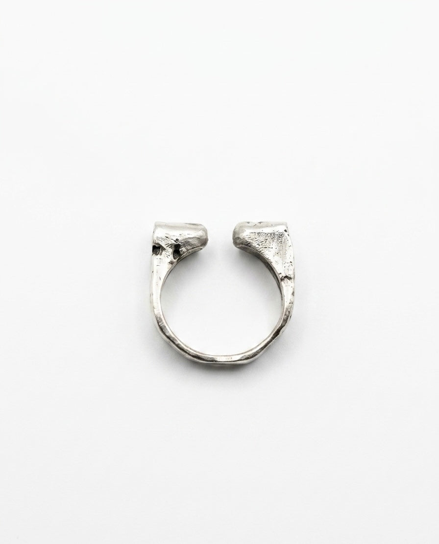 Knuckle crystallised garnet ring